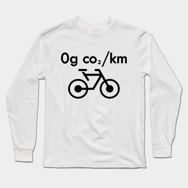 Bicycle  Environmental - 0g co2 / km Long Sleeve T-Shirt by KC Happy Shop